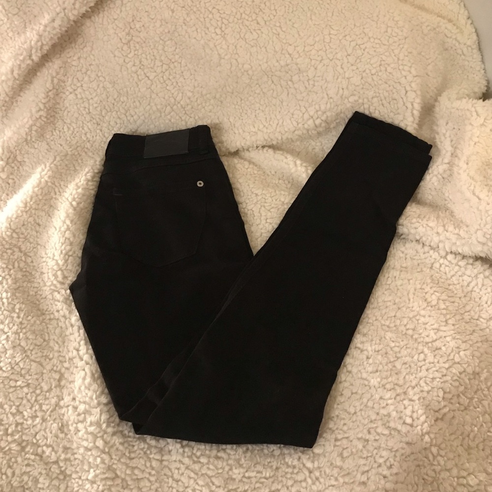 Zara High Waisted Black Skinny Jeans